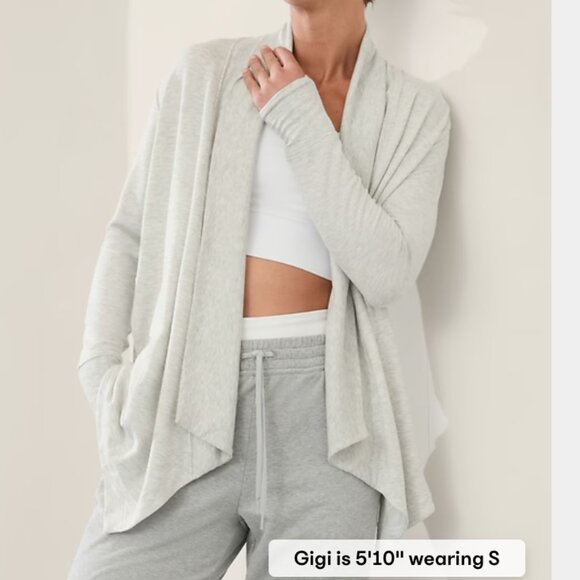 Pranayama Restore Wrap in heather grey, size XXS - Picture 1 of 9
